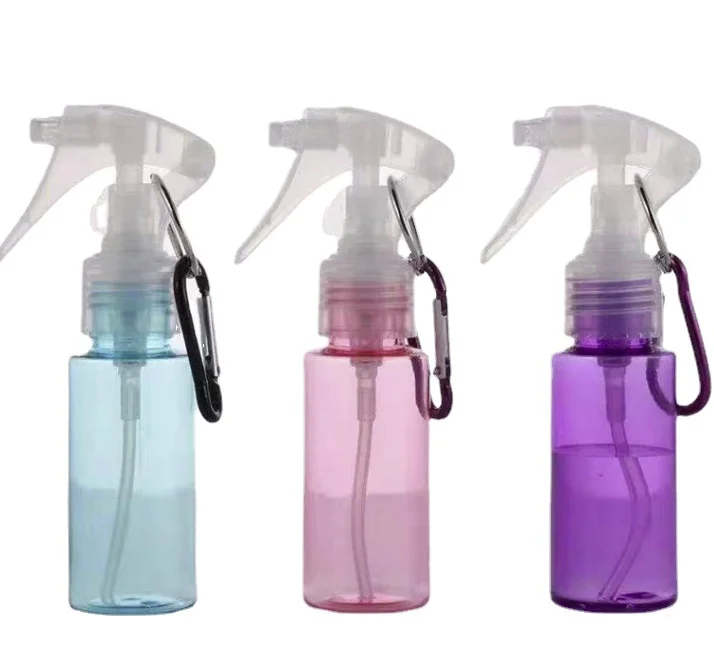 60ml 80ml PET transparent round shoulder flat  mouse spray trigger head hook bottle mouse spray bottle