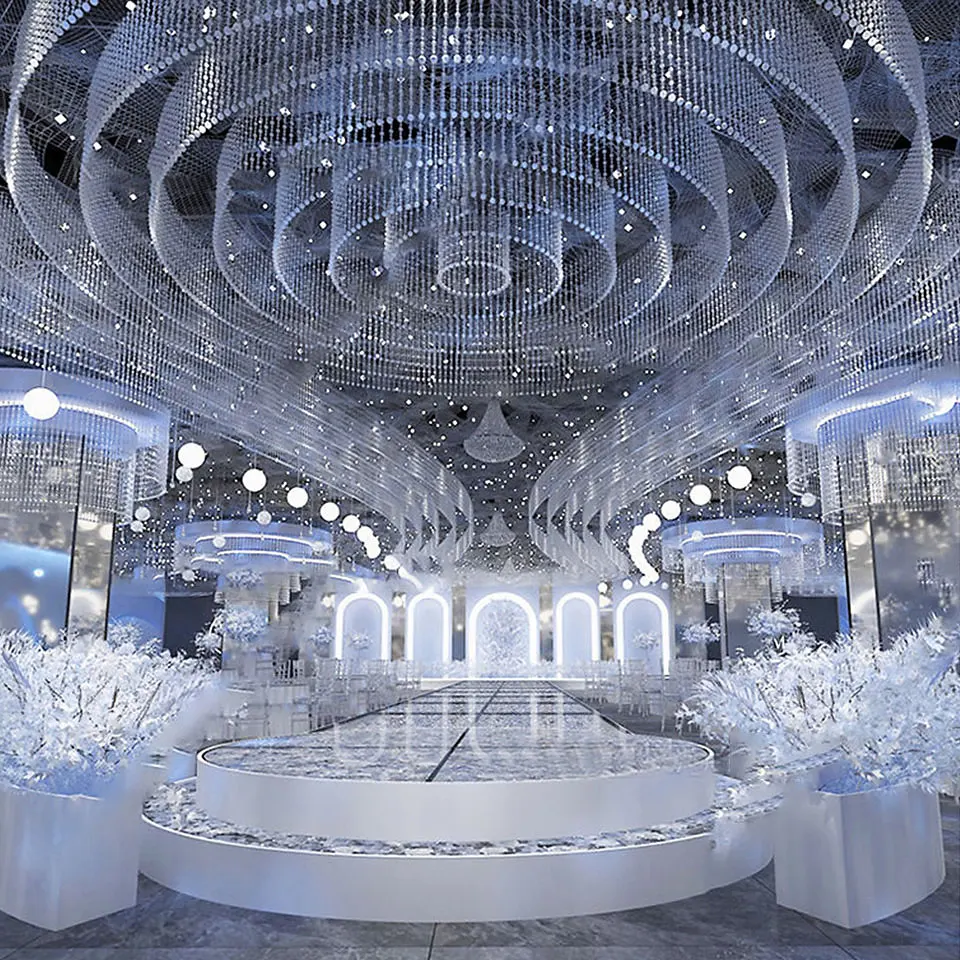 Xihong Factory Custom Wedding light Props Crystal Chandelier Luxury Party Events Stage Decorative lights
