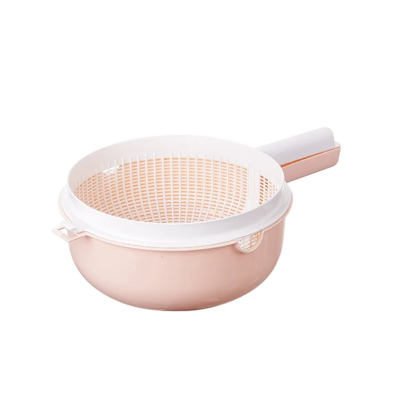 Drain Plastic Colander Bowl Set Basket Food Fruit Vegetable Kitchen Washing Strainer