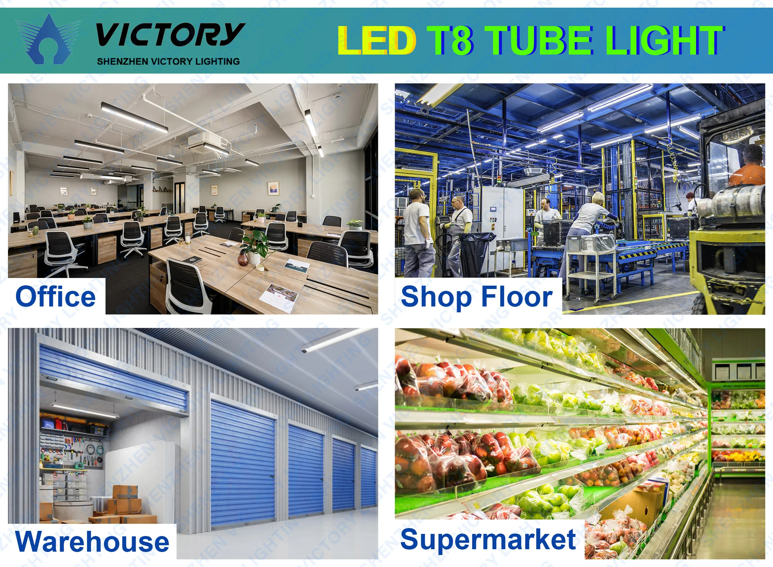 High Lumen Aluminum G13 6500K 9W Clear Cover Luminaire LED Outdoor Tube Cooler Light LED Linear Prandent Light