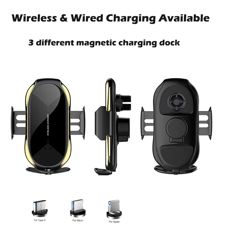 
 Бесплатная доставка, автомобильное зажимное магнитное Беспроводное зарядное устройство 10 Вт, зарядное устройство для телефона, держатель для телефона, беспроводное автомобильное зарядное устройство  