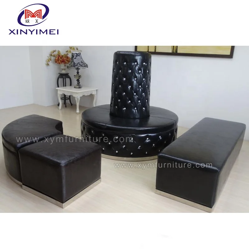 Wholesale discount 2017 durable half moon modern leather sectional sofa