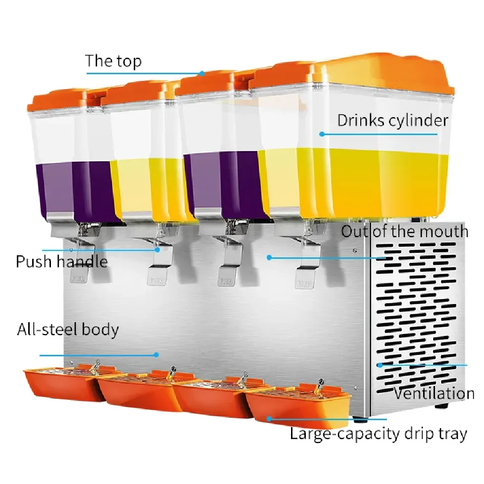 Heavybao Commercial Fruit Juice Dispenser Automatic Hot/Cold Drink Beverage Dispenser for Catering Electrical Drinks Beverages