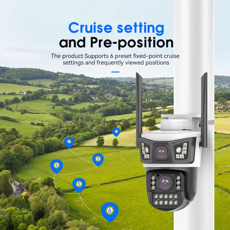 Anywii Wifi Ip Hd 8x Zoom Wireless Outdoor Powered Security Network Cameras 4mp Cctv Ptz Camera