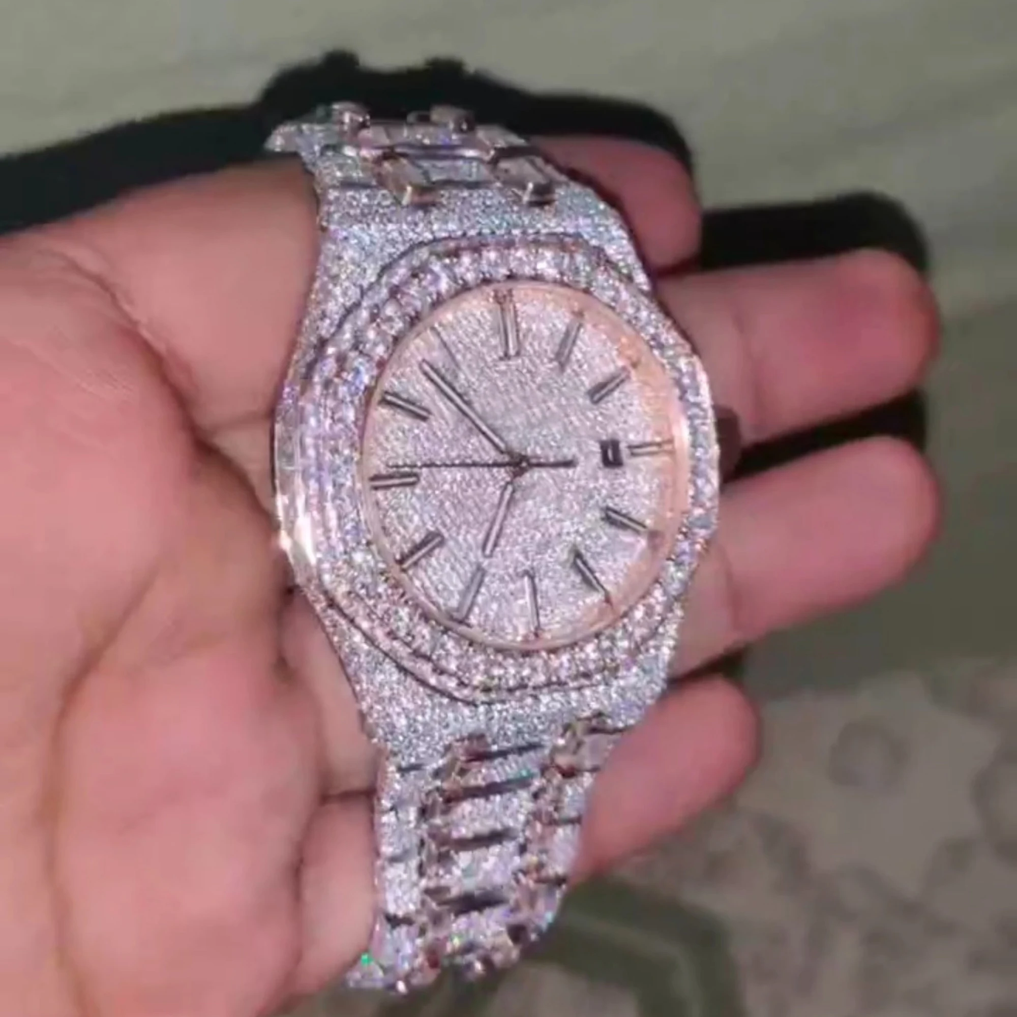 Высококачественные роскошные часы, шикарный бюст, белое золото, лаборатория, Выращенный VVS, кубинский, замороженный бюст, в стиле хип-хоп, персонализированный, на заказ