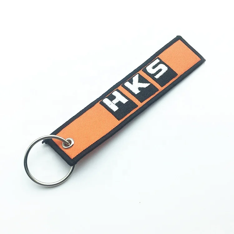 Embroidered Keychain Maker Factory Custom Logo Keychain Key Tag for Bag