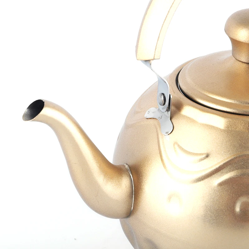 JUSOON New Listing Capacity1l-2l Spray Paint Tea Pot Water Kettles Stainless Steel Retro Chinese Kettle for