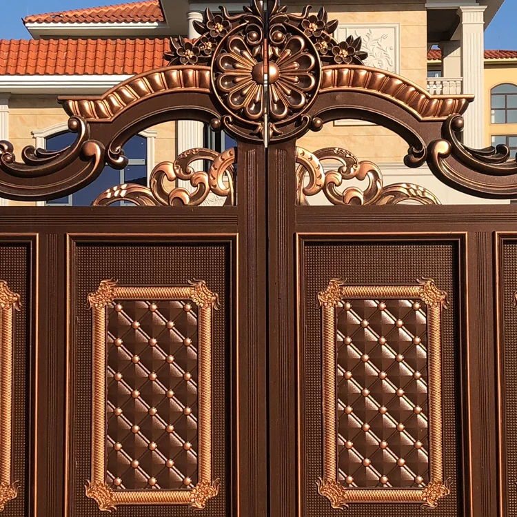 Chinese manufacturer aluminum art outdoor patio door garden villa door  aluminum   gate