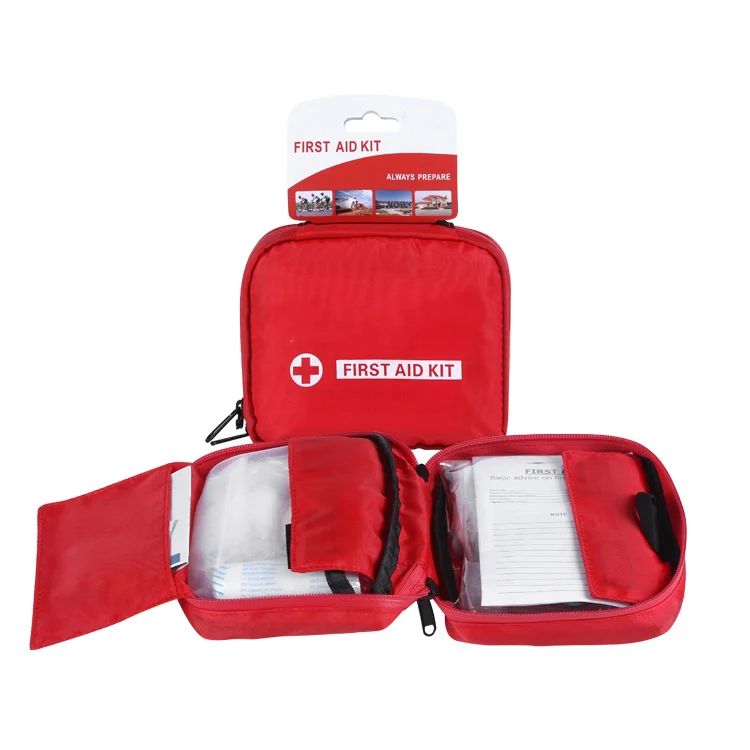 A Customized Wholesale Medical Car Factory Travel Mini First Aid Kit Emergency Backpack Survival Pouch Bag with Supplies
