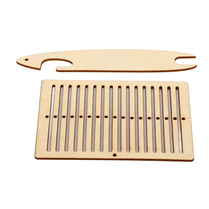 Simple Solid Wood DIY Loom Tool with 20V Combination Shuttle Bag Belt Manual Waist Webbing Fixer