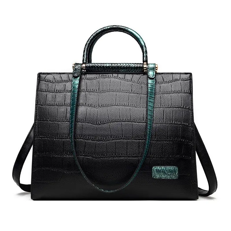 2022  Trendy Women Big Handbag Wholesale PU Leather Large Capacity  Tote Hand Bag