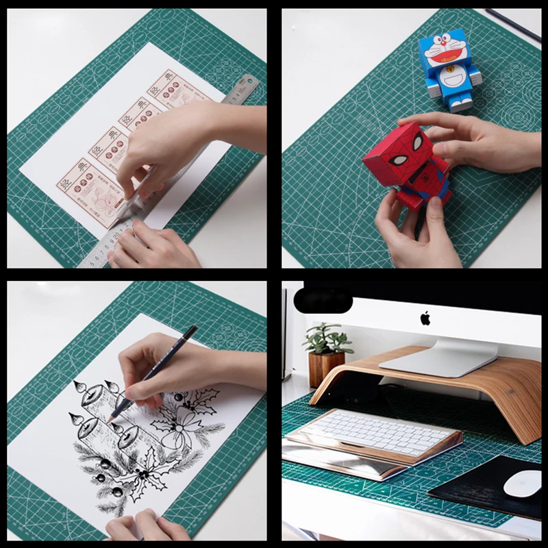 Multiple Color A5 A4 A3 A2 Double Sided Self Healing Flexible 3mm PVC Cutting Mat