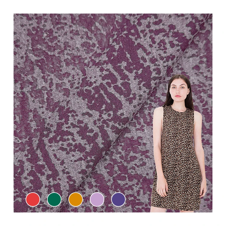 Factory Wholesale Custom Fabric 65 Polyester 35 Rayon Material Knitted Burnout Fabric For Sale
