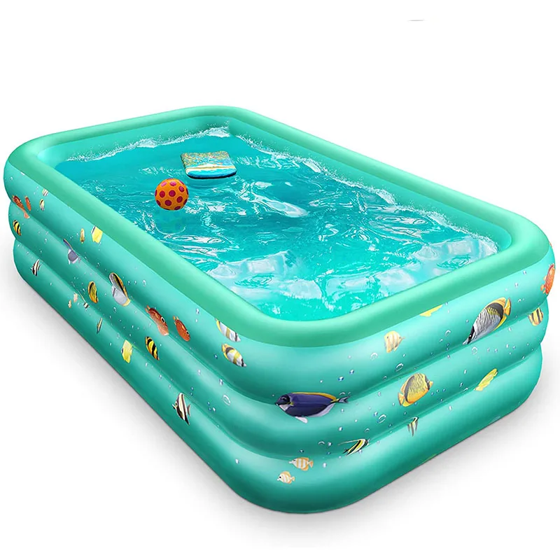 Inflatable pool, large inflatable pool for children adult family use, thick and wearable pool for backyard summer water parties.