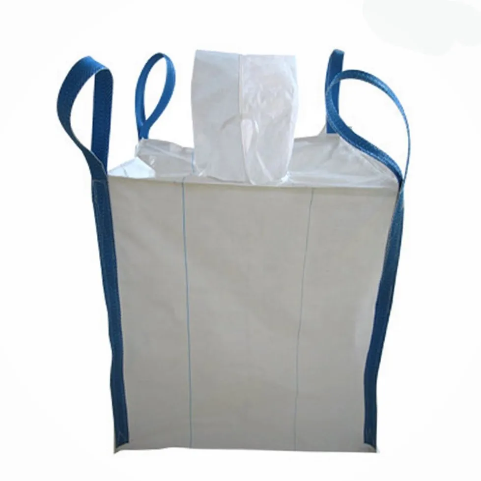 filling spout top and flat bottom 1 ton pp plastic jumbo bag bulk bag