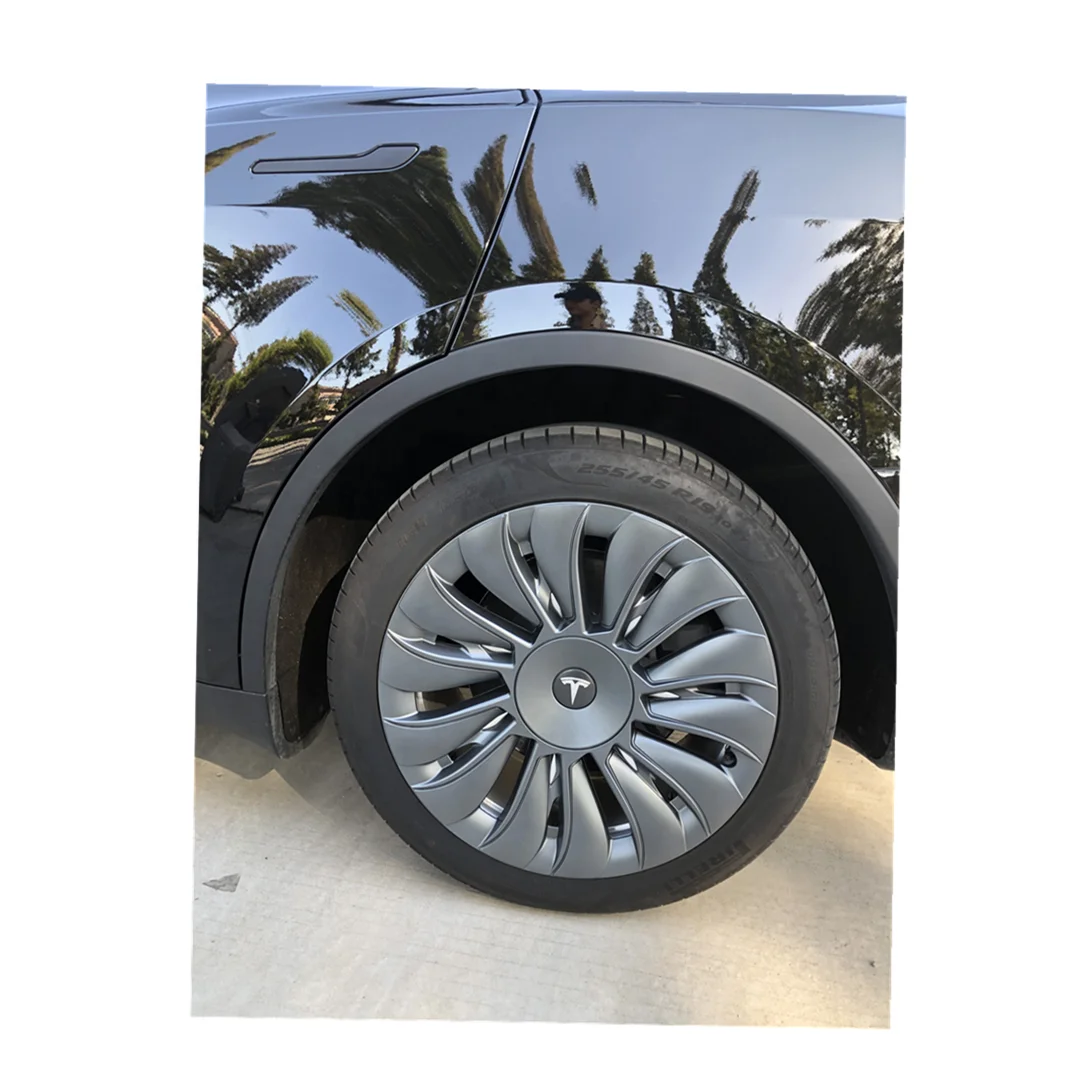 Hubcap Covers Car Wheel Hubcaps  For Tesla Model Y Matt Black