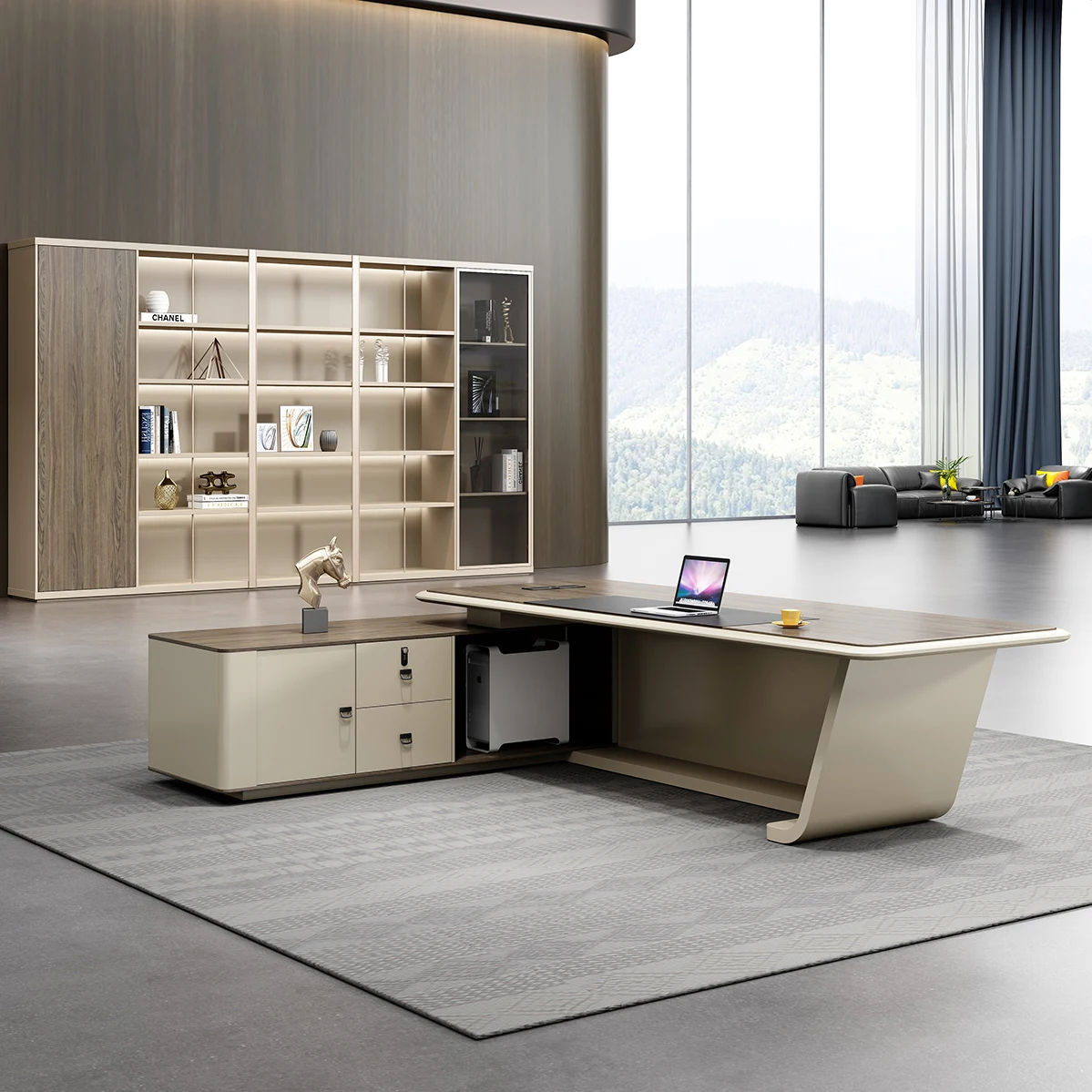 2023 office desk furniture L shape office desk manager office table