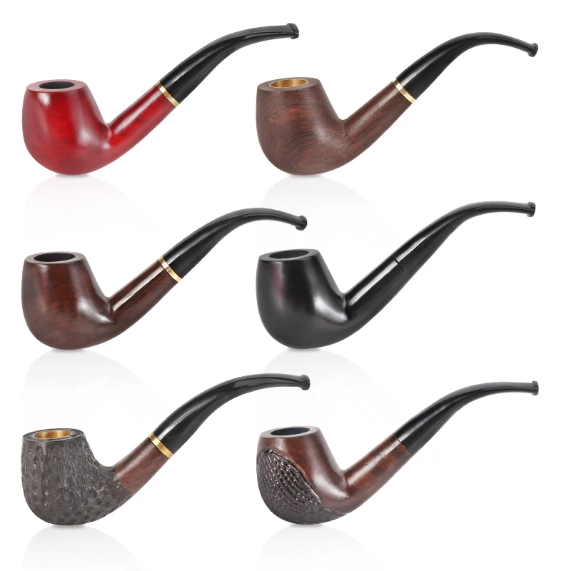 Erliao 508 Quality Hand Wood Smoking Pipe Set Wholesale Tobacco Wooden Smoking Pipes with Accessories