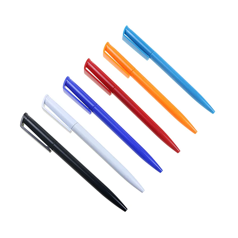 BECOL Wholesale Cheap Advertising Ballpoint Pen Colorful Twist Writing Pens Plastic Ball Pen with Custom Logo for Students