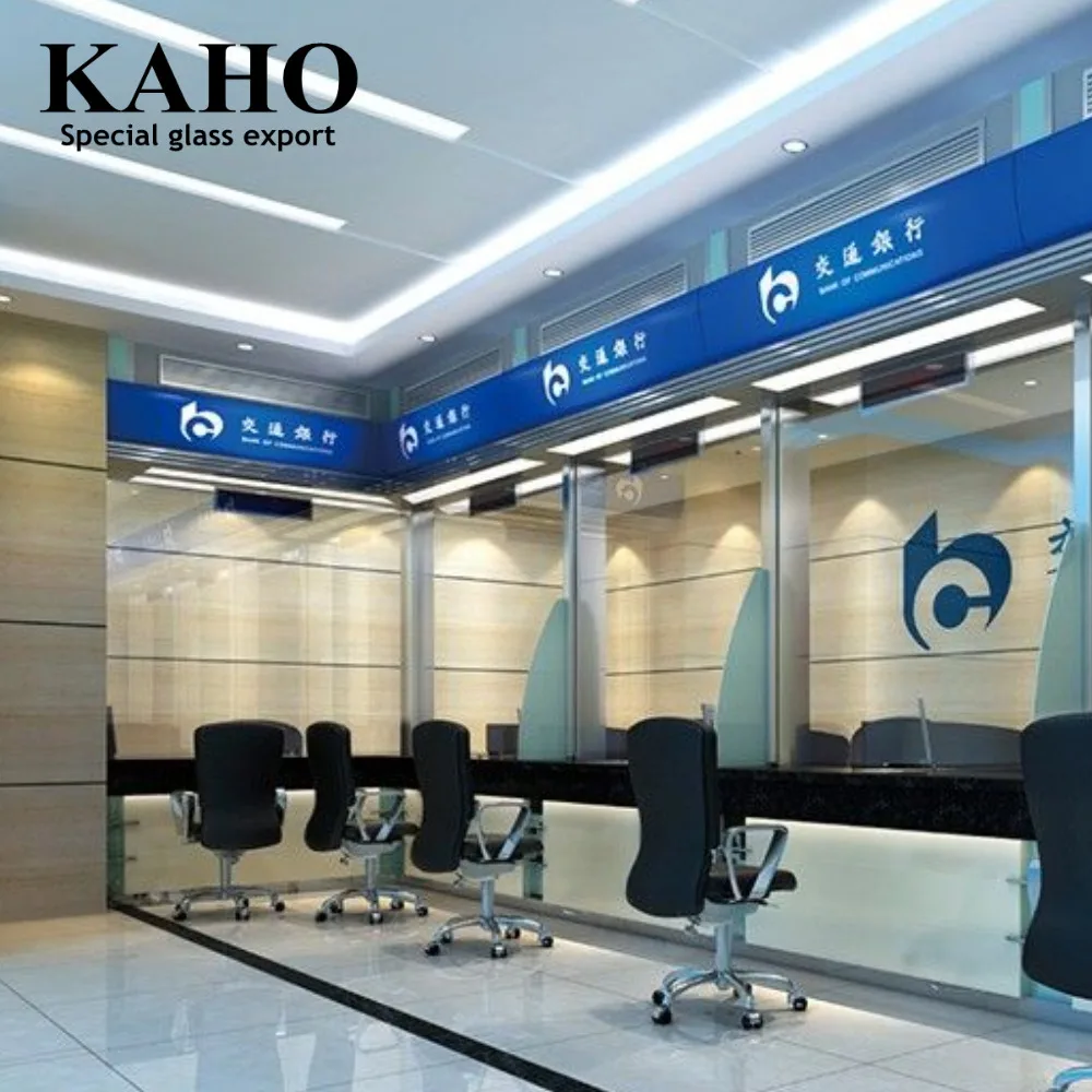 KAHO Bullet-proof Glass , 32mm 28mm Laminated Bulletproof Glass For Bank Counter