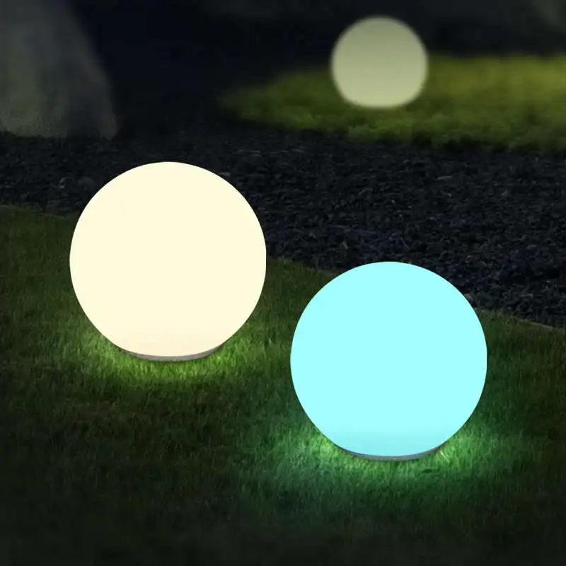 Ce RoHS Ip67 Solar Outdoor Garden Lamp 30cm Multi Color Changing LED Decorative Ball Shape Solar Lights With Auto Light Sensor