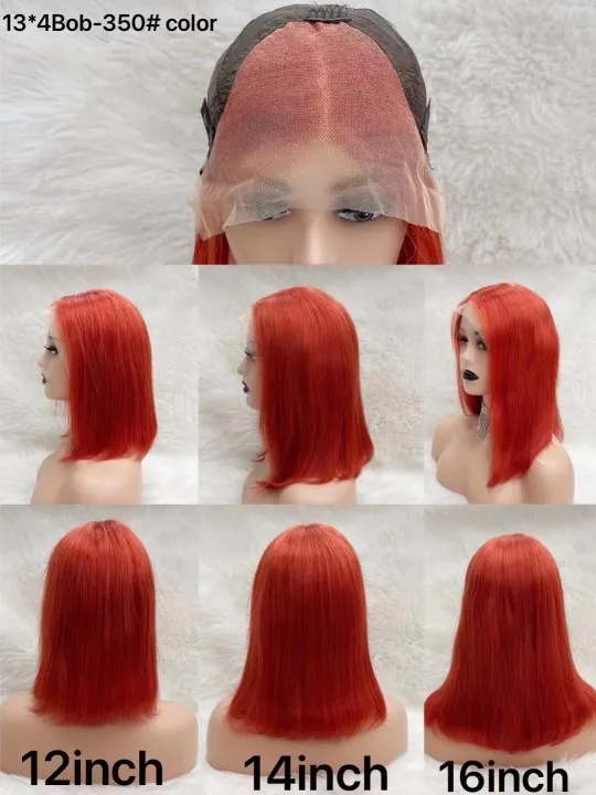 Vendor Virgin Raw Indian Human Hair Lace Front Straight Brazilian Natural Wave Short Bob Wigs With Bangs Bob Wigs