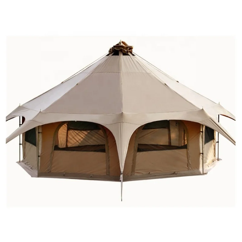 6-8 Person T/C Fabric Glamping Tent Luxury Hotel For Camping