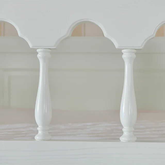 Sampo kingdom European style white paint Finland solid pine  wooden kids bunk bed for kids customized furniture