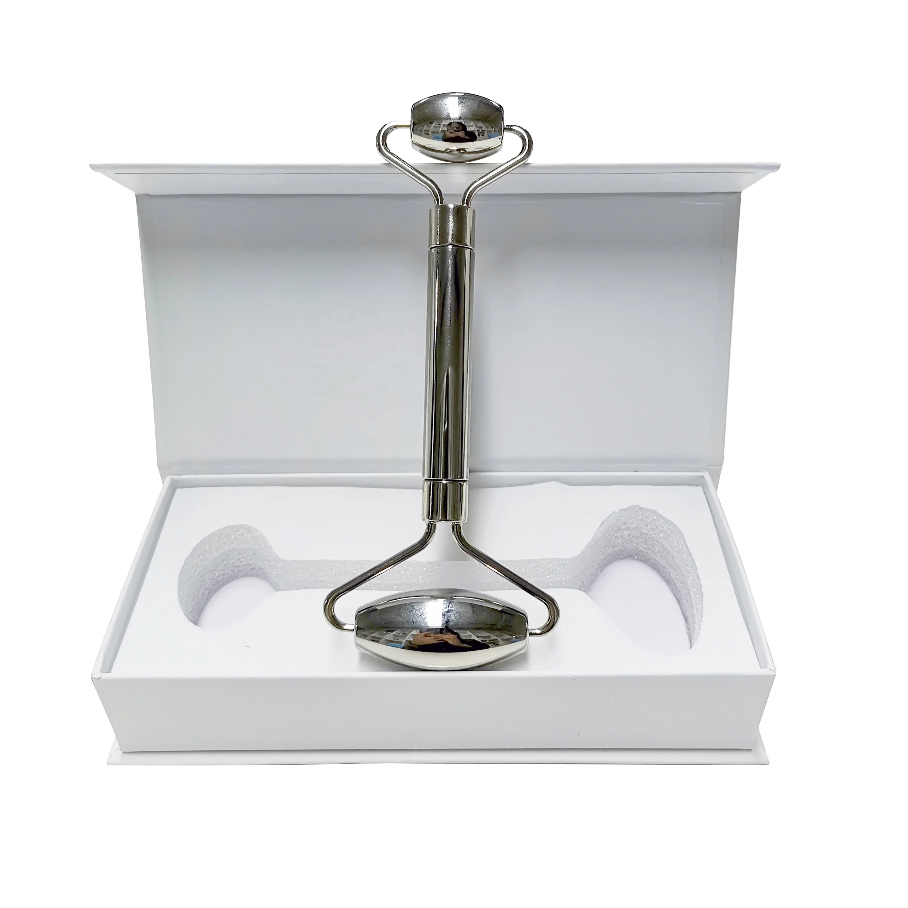 Оптовая продажа, набор пластин для массажа лица Guasha, портативный многоразовый массажный ролик из нержавеющей стали для лифтинга лица