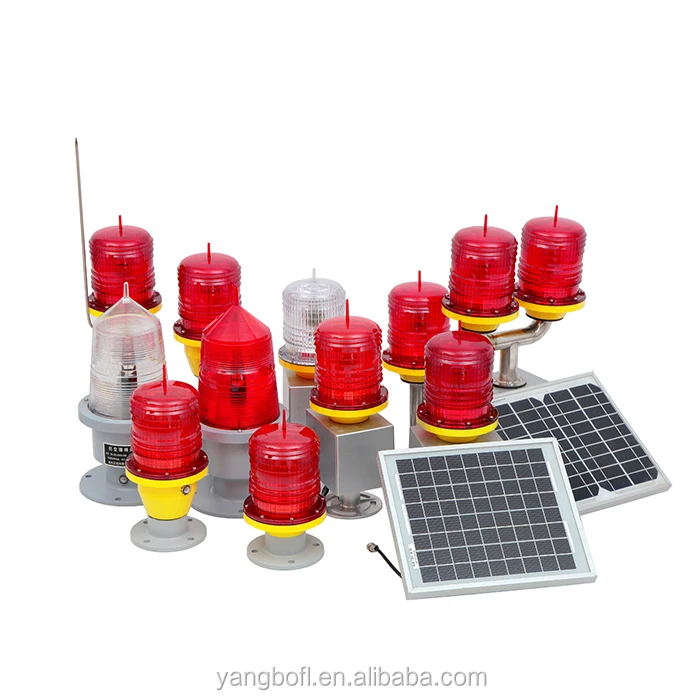 Red White DC 12-48V AC220VIP65 Aerodrome Led Aviation Obstruction Lights for Tower Cranes, Wind Turbines