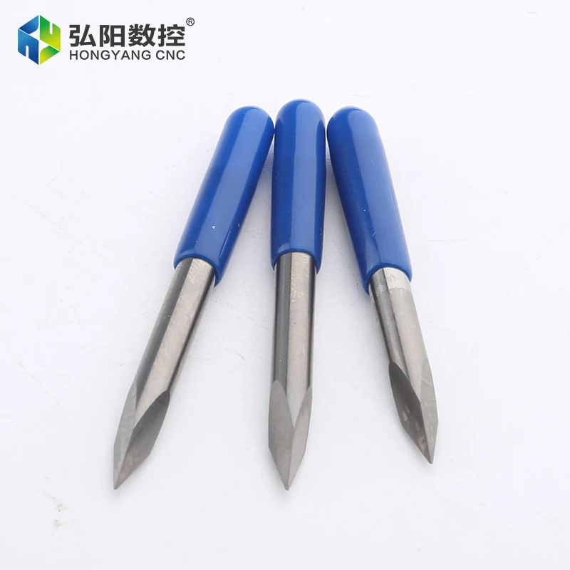 1PC Three-side milling cutter CNC engraving drill wood carving relief jade carving 3-side milling cutter aluminum 3D milling
