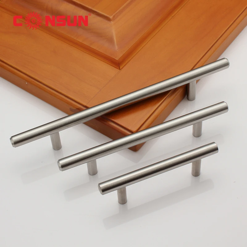 Wholesale Furniture Hardware T Bar Shape Stainless Steel Handle, High Quality Cabinets Hardware Stainless Steel Solid Handle