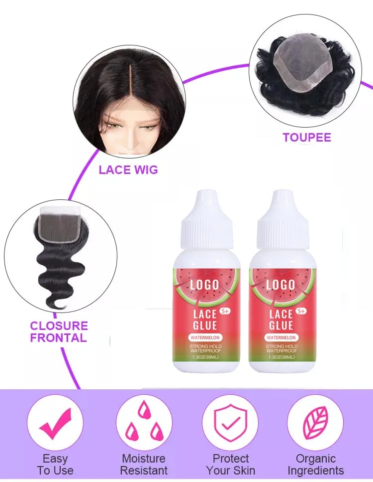 Custom Extreme Hold Invisible Hair Lace Wig Glue Lace Wig Adhesive Strong Adhesive For Hair Wig Lace Glue Hair Extensions Tools