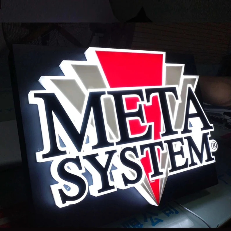 Manufacturer Professional 3d round  Led Background Sign Business Sign Led Backlit Logo Sign on wall