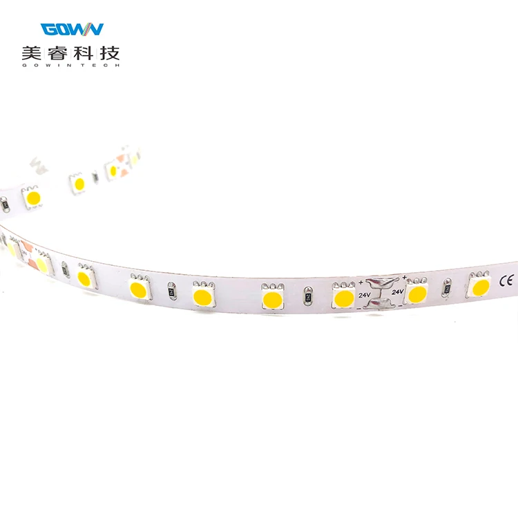 China Manufacturer High Efficiency Waterproof Flexible 12V 24V Dc SMD5050 Bright Led Tape Strip Light