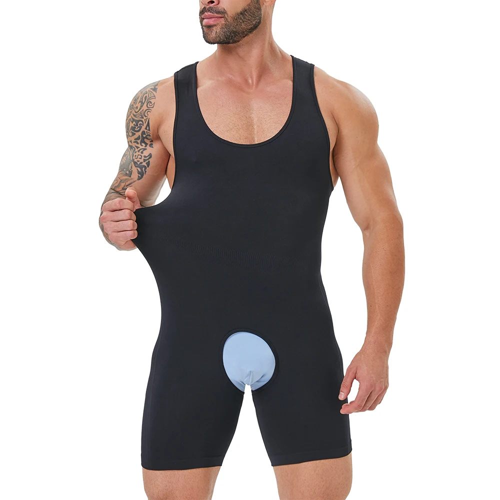 Mens Slimming Body Shaper Fajas Para Hombre Seamless Shapewear Jumpsuits Shorts Full Body Shaper For Men