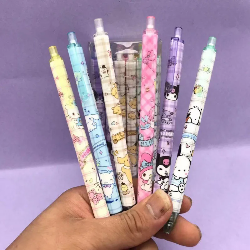 2024 Foreign trade cross-border Sanrio click pen Kurumi Pacha dog big ear dog water pen Melody pudding dog neutral pen