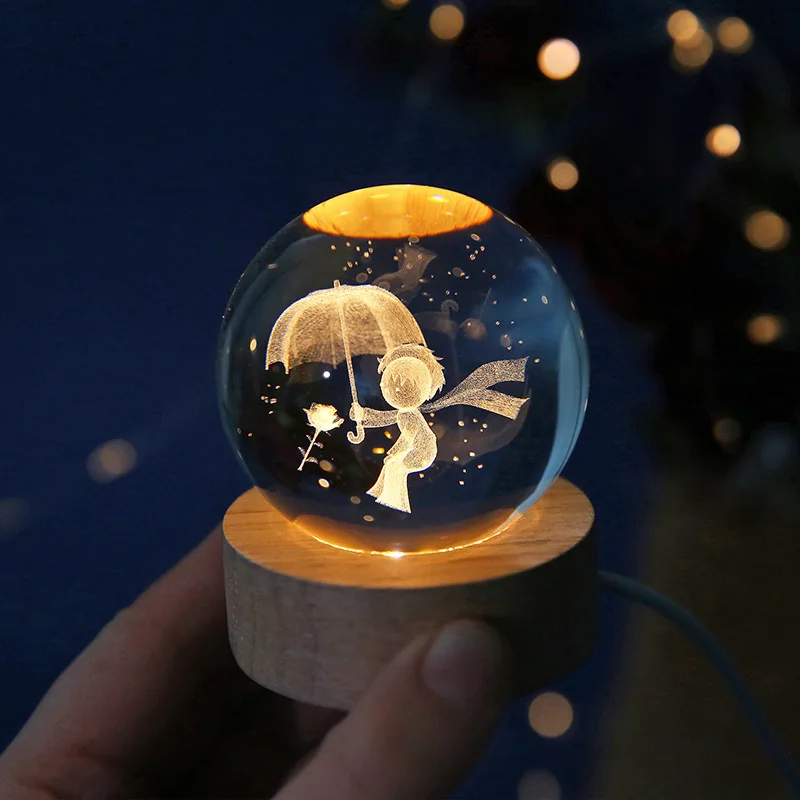 usb led night light galaxy crystal ball table lamp led night light bedside table lamp for baby kids decoration lights for events
