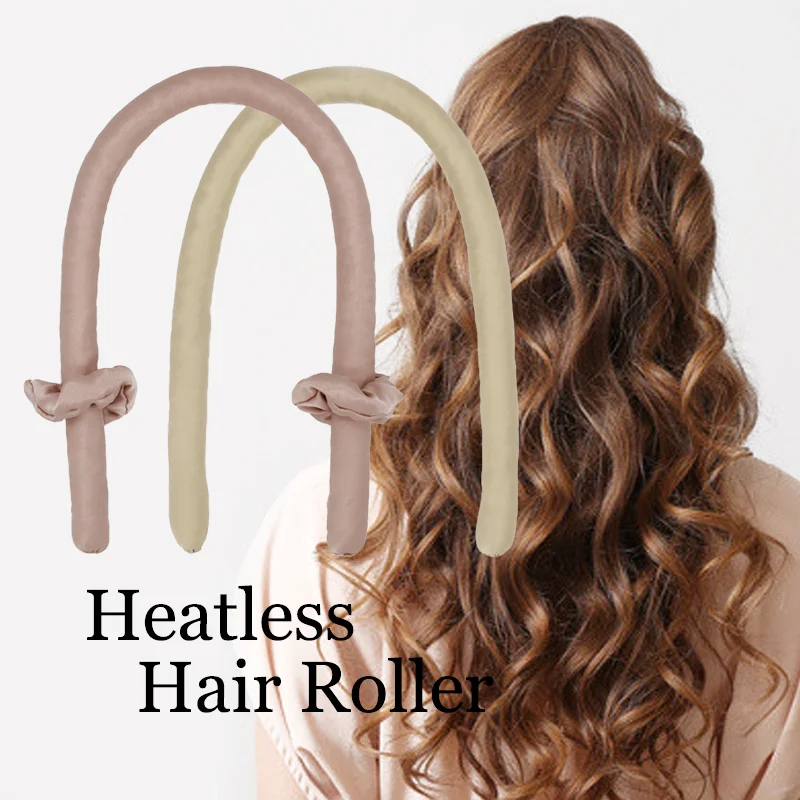 
100% silk heatless hair curls band curling tools ribbon foam curler hair curl roller heatless curls 