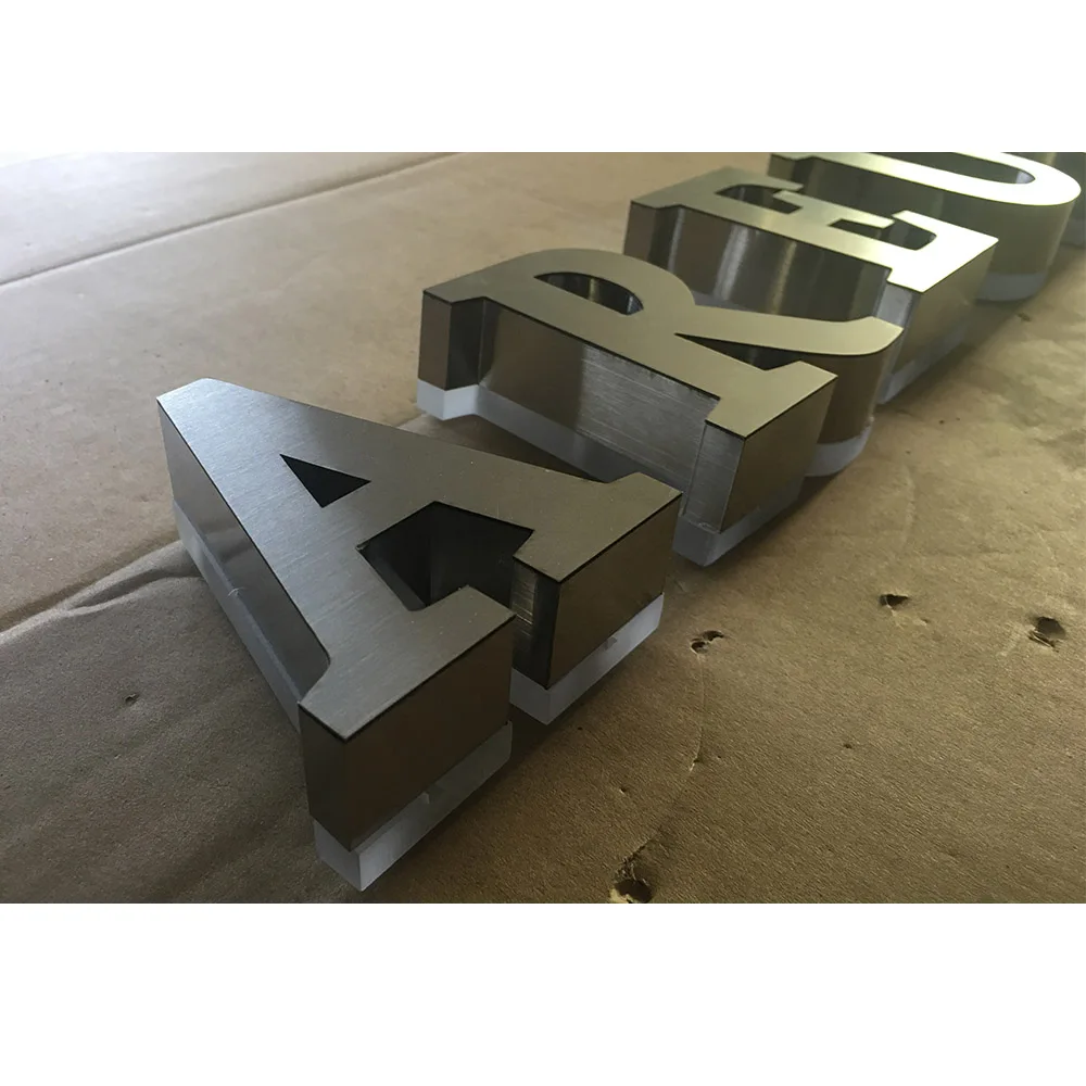 Custom Stainless Steel backlit Advertising Sign Outdoor Led Letter Sign 3D Led Channel Letter for supermarket name