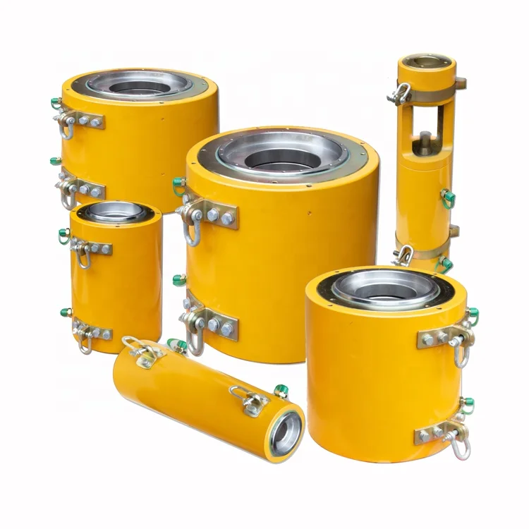 25 Ton 100 Ton 250 Ton 300 Ton 450 Ton 500 Ton 650 Ton Prestressed Post Tension Hydraulic Hollow Stressing Jack for Bridge