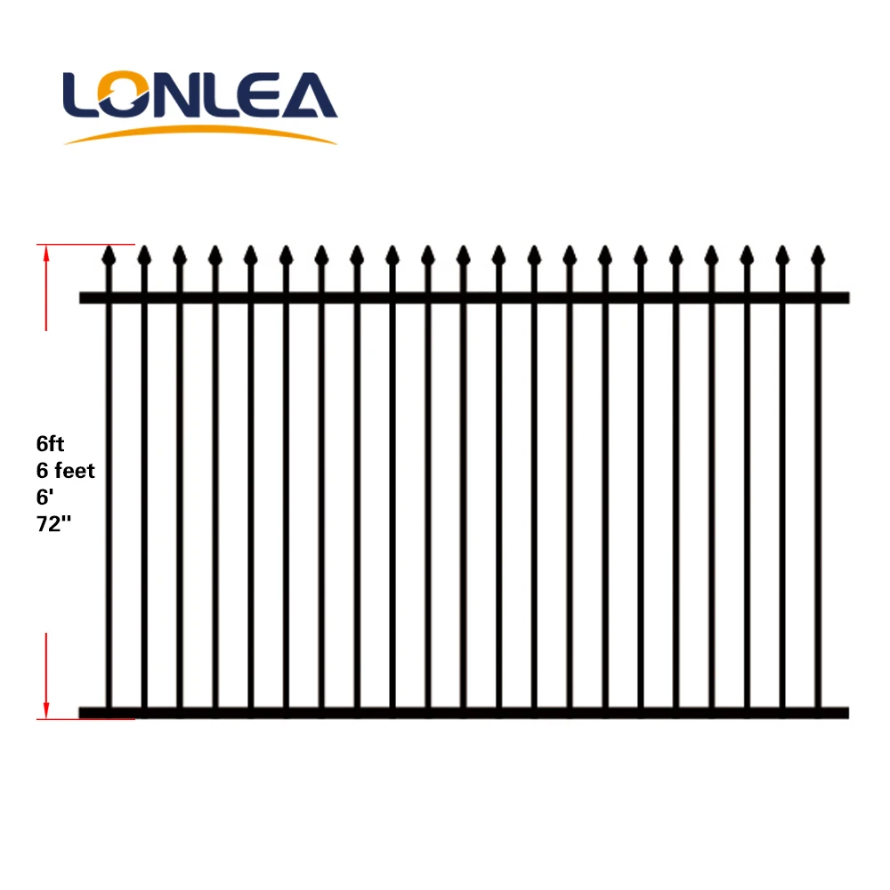 Wholesale Picket Top Garden Steel Fence Panel