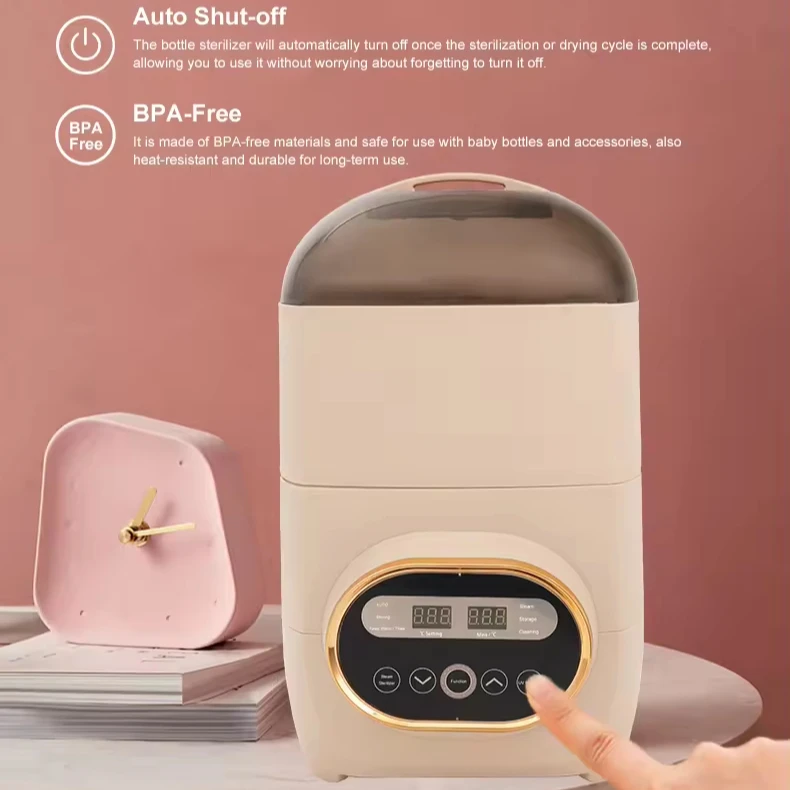 3 In 1 Large Capacity Steam Baby Bottle Sterilizers With Electric Portable Baby Bottle Warmer And Dryer