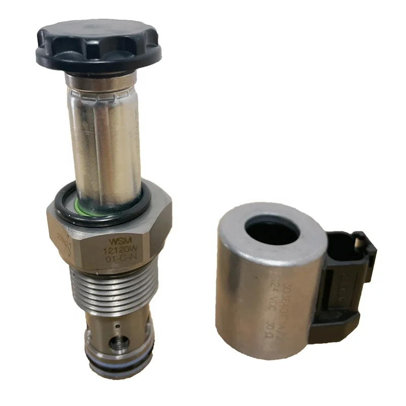 Германия WSM12120W 01-C-N-24-DN 3036401 2-ходовой нормально разомкнутый тарелочки-тип прикручиваемая цилиндрическая гидравлический картридж электромагнитный клапан