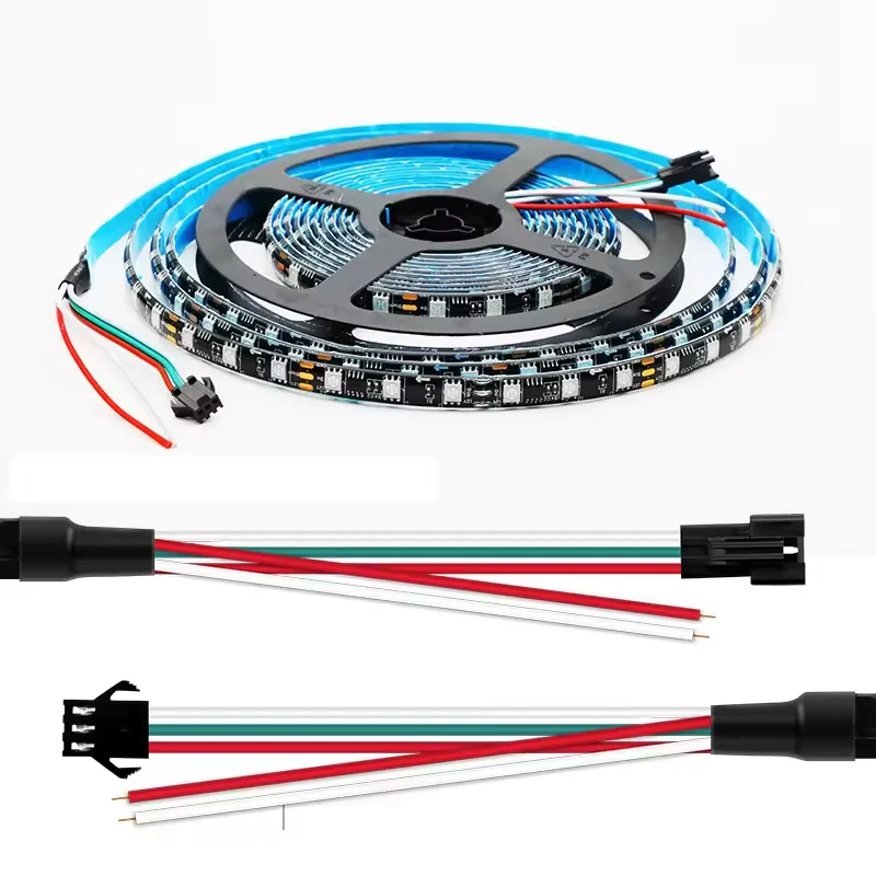 Black PCB white pcb double layer DC12V 5m WS2812B WS2812 WS2811 Led pixel Strip 30 / 60leds smart RGB Full Color led strip light