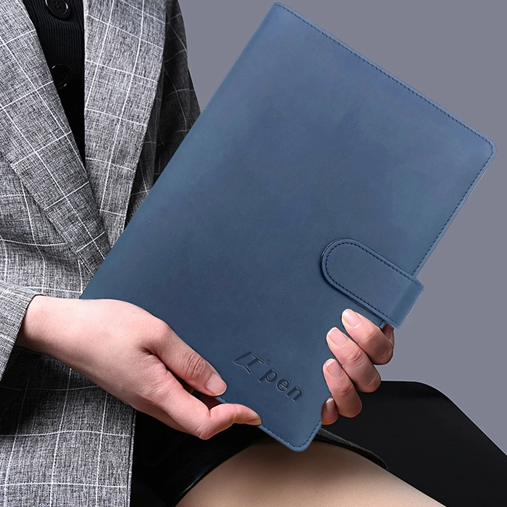 Блокнот А5 из искусственной кожи с U-образной пряжкой и слотом для карты