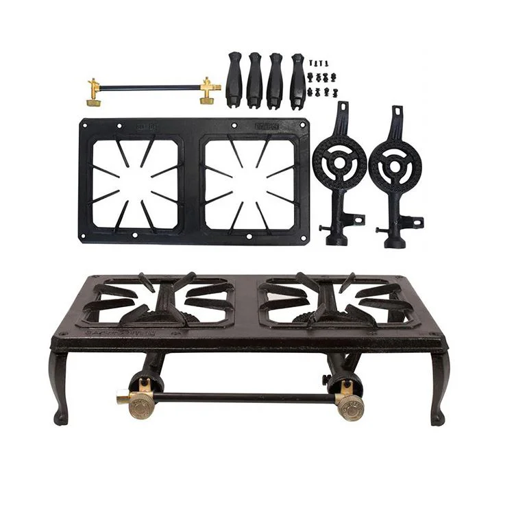 China Manufacturer Factory Price Portable Wok Burner Cast Iron Gas Double Stove