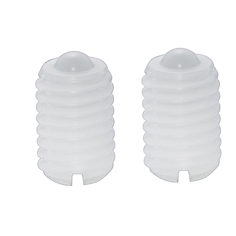 ZBCSBJJ POM Slotted Head Plastic Ball Rollers Plunger with Set Screw Bolt Without Spring M6-20