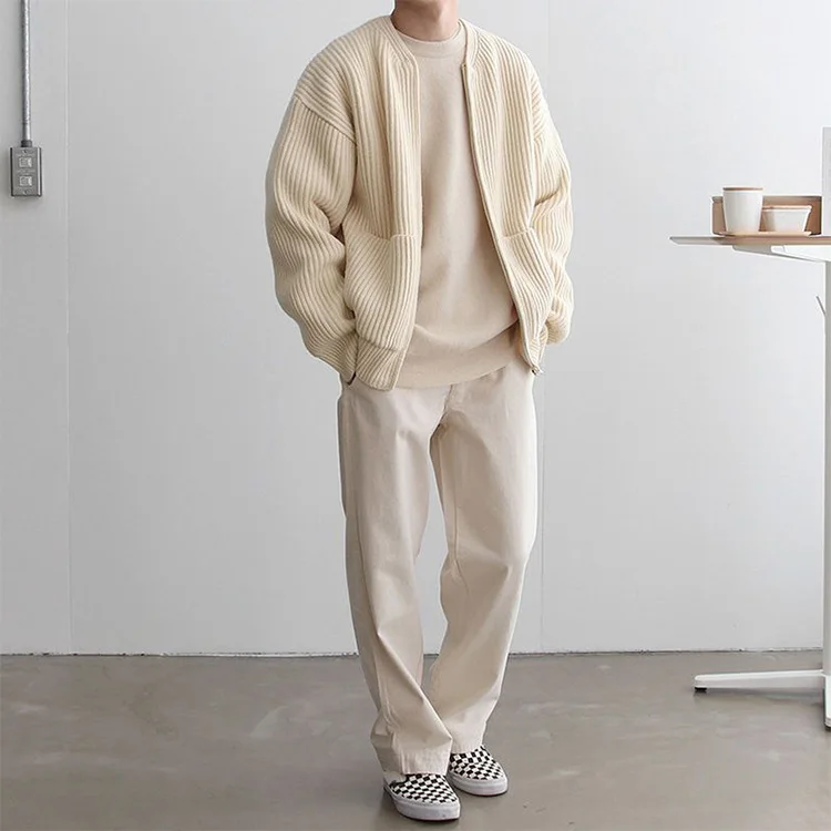 new fashion knit sweater for male men knit sweater winter full zip cardigan for men zipper cardigan sweater