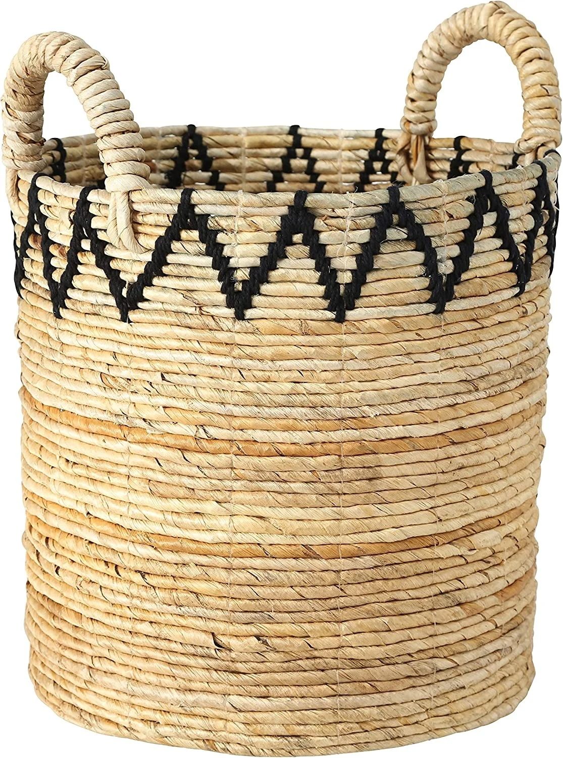 Set of 3 large customized corn husk and straw storage basket for home storage